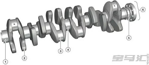 宝马n55曲轴齿装配图图片